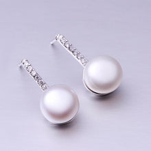 jewelry pearl earing 925 silver jewelry beads stud earrings pendientes bear wedding decoration ELY