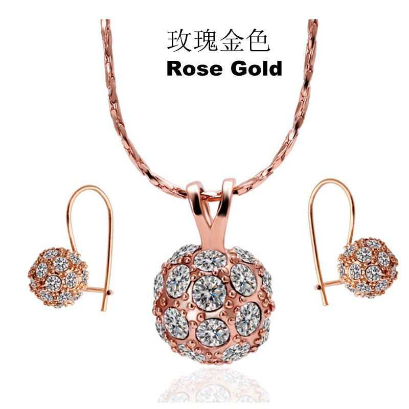 floating charms 18k gold plated jewelry sets jewellery SMTPS166 ELY