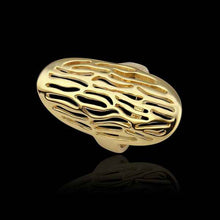 floating charms 18k gold plated ring Peanut aneis jewellery 526 ELY
