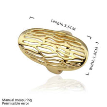 floating charms 18k gold plated ring Peanut aneis jewellery 526 ELY