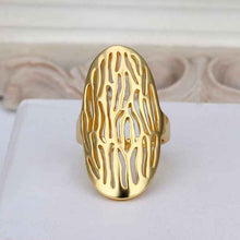 floating charms 18k gold plated ring Peanut aneis jewellery 526 ELY