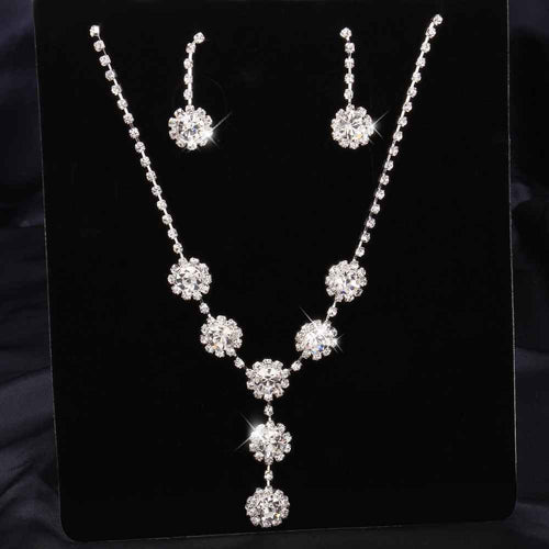 floating charms pear shine E+N ethnic crystal beads jewelry sets joias vintage jewelry set CRDS 2 ELY