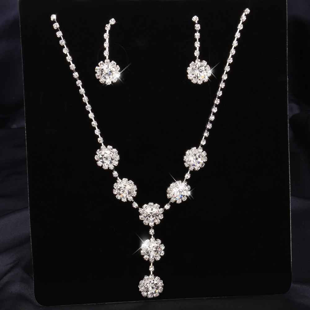 floating charms pear shine E+N ethnic crystal beads jewelry sets joias vintage jewelry set CRDS 2 ELY