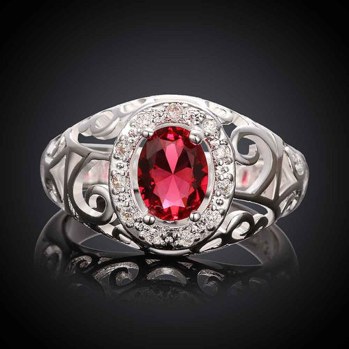 floating charms silver rings for men Inlaid stone hollow aliancas love FSPR 2 ELY