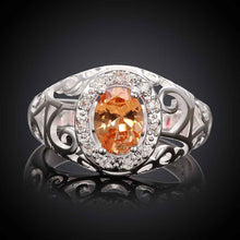 floating charms silver rings for men Inlaid stone hollow aliancas love FSPR 2 ELY