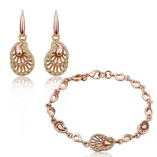 18K Gold Plating jewelry set ruby jewelry SMTPS271 ELY