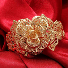18K GP Gold Plated bracelet big flower pulseiras brinco one direction SKGH 4 ELY