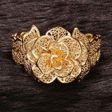 18K GP Gold Plated bracelet big flower pulseiras brinco one direction SKGH 4 ELY