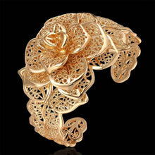 18K GP Gold Plated bracelet big flower pulseiras brinco one direction SKGH 4 ELY