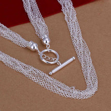silver plated Chain 1 Line TO Necklaces Pendants Men jewelry 232 ELY