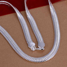 silver plated Chain 1 M Flat Snake Necklaces Pendants Men jewelry 2 9 ELY