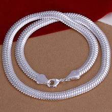 silver plated Chain 1 M Flat Snake Necklaces Pendants Men jewelry 2 9 ELY