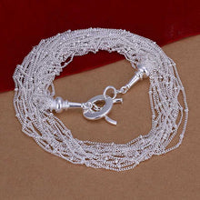 silver plated Chain 18 line Links TO Necklaces Pendants Men jewelry 19 ELY