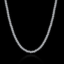silver plated Chain 4mm/18inch Beads Necklaces Pendants Men jewelry 114 ELY