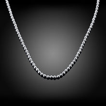 silver plated Chain 4mm/18inch Beads Necklaces Pendants Men jewelry 114 ELY