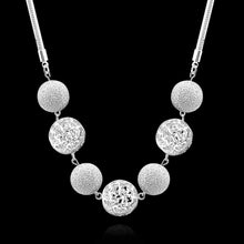 silver plated Chain 7 ball meet Necklaces Pendants Men jewelry 68 ELY