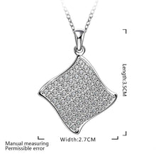 silver plated Chain A square Necklaces Pendants Men jewelry 671 ELY