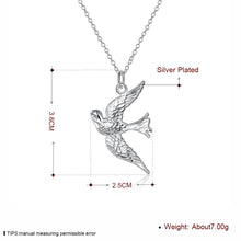 silver plated Chain Birds Pendant Necklaces Pendants Men jewelry 151 ELY