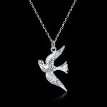 silver plated Chain Birds Pendant Necklaces Pendants Men jewelry 151 ELY