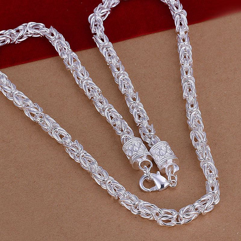 silver plated Chain Dragonfly Chain Necklaces Pendants Men jewelry 48 ELY