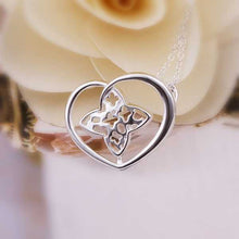 silver plated Chain Clover Heart Necklaces Pendants Men jewelry 374 ELY