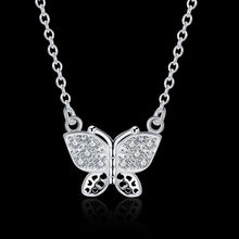 silver plated Chain Insets Butterfly Necklaces Pendants Men jewelry 4 5 ELY