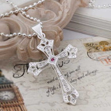 silver plated Chain Insets Cross Pendant Necklaces Pendants Men jewelry 396 ELY