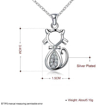 silver plated Chain Insets Kitten Necklaces Pendants Men jewelry 312 ELY