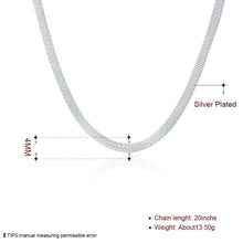 silver plated Chain Mesh TO Necklaces Pendants Men jewelry 87 ELY