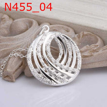 silver plated Chain Multilayer Circle Necklaces Pendants Men jewelry 455 ELY