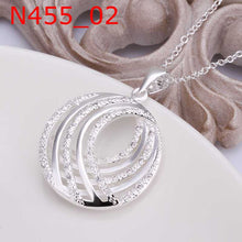 silver plated Chain Multilayer Circle Necklaces Pendants Men jewelry 455 ELY