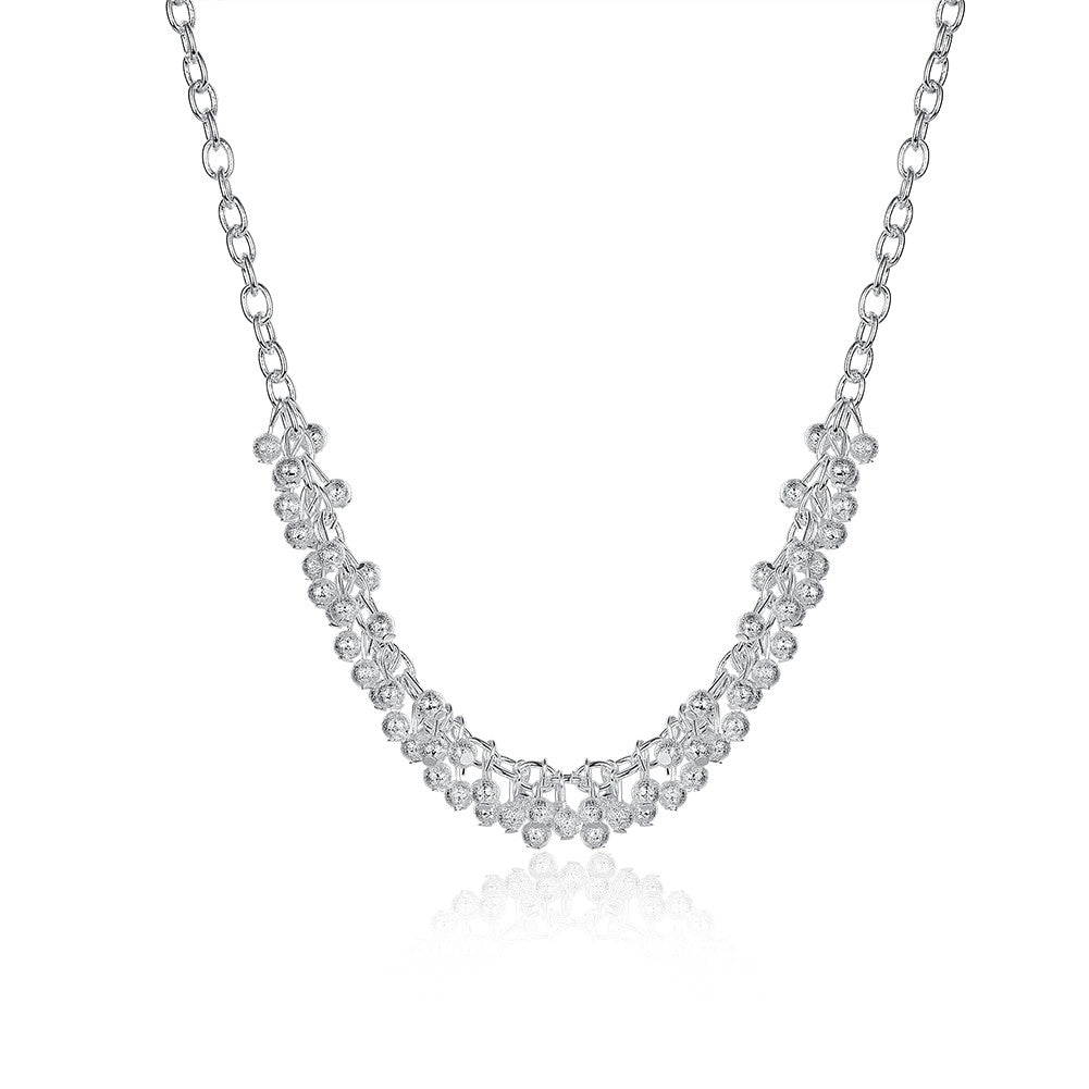 silver plated Chain Sand Light Grape Necklaces Pendants Men jewelry 21 ELY