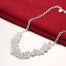 silver plated Chain Sand Light Grape Necklaces Pendants Men jewelry 21 ELY