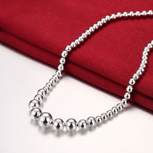 silver plated Chain Size Beads Necklaces Pendants Men jewelry 195 ELY