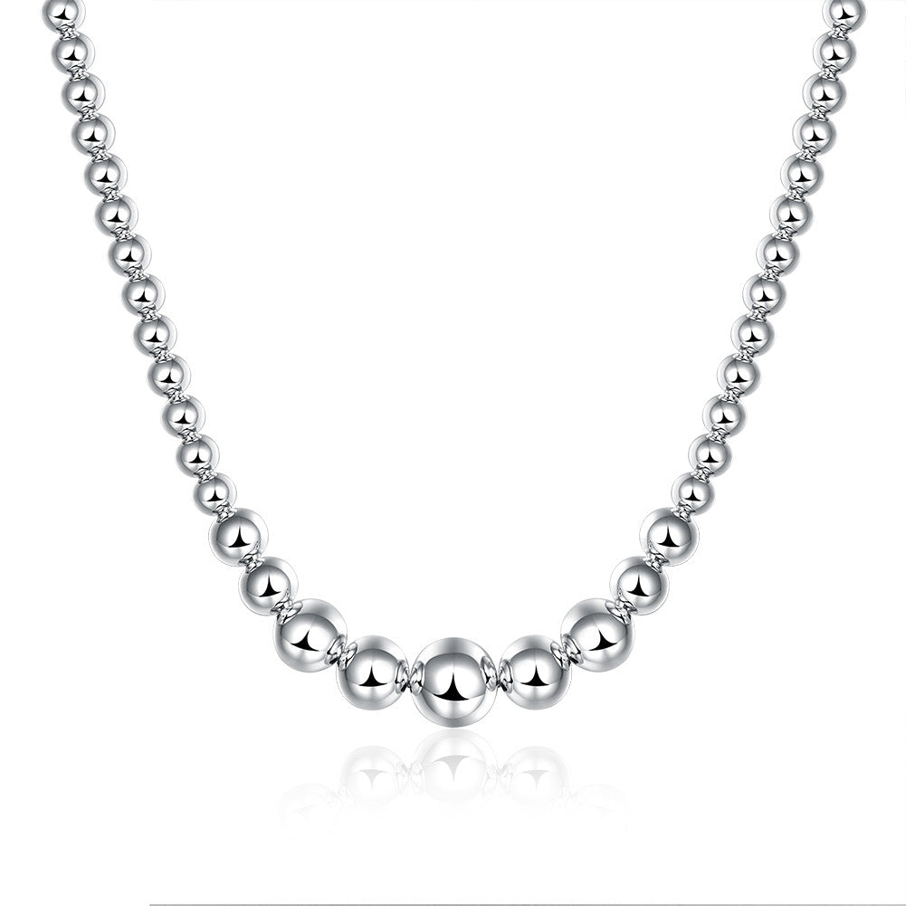 silver plated Chain Size Beads Necklaces Pendants Men jewelry 195 ELY