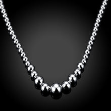silver plated Chain Size Beads Necklaces Pendants Men jewelry 195 ELY