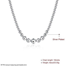 silver plated Chain Size Beads Necklaces Pendants Men jewelry 195 ELY