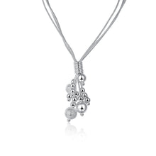 silver plated Chain Three Harness Bead Necklaces Pendants Men jewelry 186 ELY