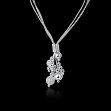 silver plated Chain Three Harness Bead Necklaces Pendants Men jewelry 186 ELY