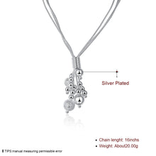 silver plated Chain Three Harness Bead Necklaces Pendants Men jewelry 186 ELY
