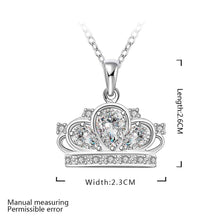 silver plated Chain big shine crown Necklaces Pendants Men jewelry 579 ELY