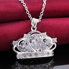silver plated Chain big shine crown Necklaces Pendants Men jewelry 579 ELY