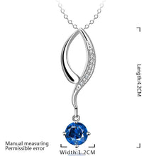 silver plated Chain blue stone frip Necklaces Pendants Men jewelry 682 ELY