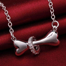 silver plated Chain bone for circle Necklaces Pendants Men jewelry 624 ELY