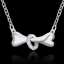 silver plated Chain bone for circle Necklaces Pendants Men jewelry 624 ELY