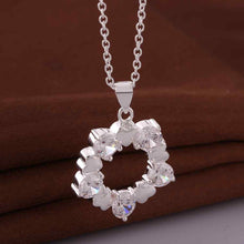 silver plated Chain circle flower Necklaces Pendants Men jewelry 566 ELY