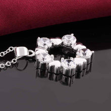 silver plated Chain circle flower Necklaces Pendants Men jewelry 566 ELY