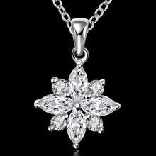 silver plated Chain cral eight petals Necklaces Pendants Men jewelry 581 ELY