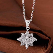 silver plated Chain cral eight petals Necklaces Pendants Men jewelry 581 ELY