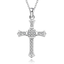 silver plated Chain cross class white Necklaces Pendants Men jewelry 633 ELY